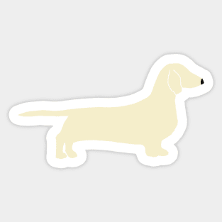 dachshund cream silhouette Sticker